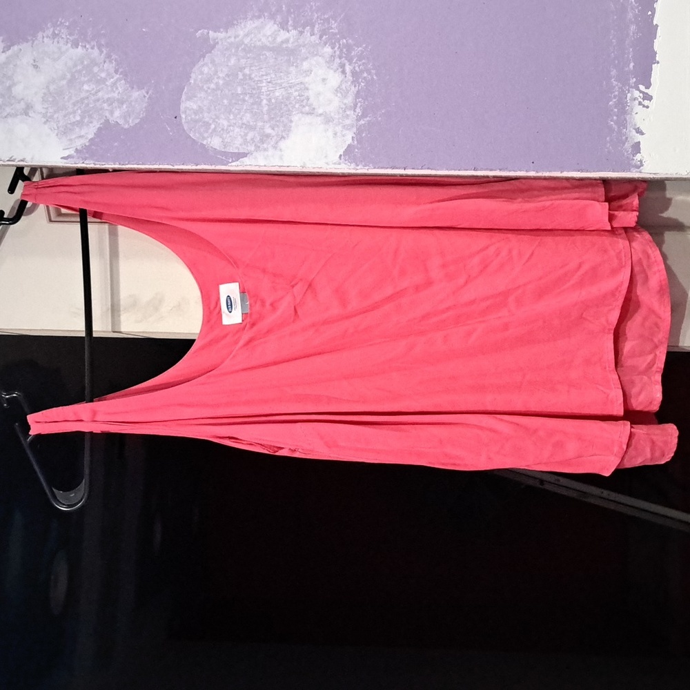 Salmon colored sleeveless top
